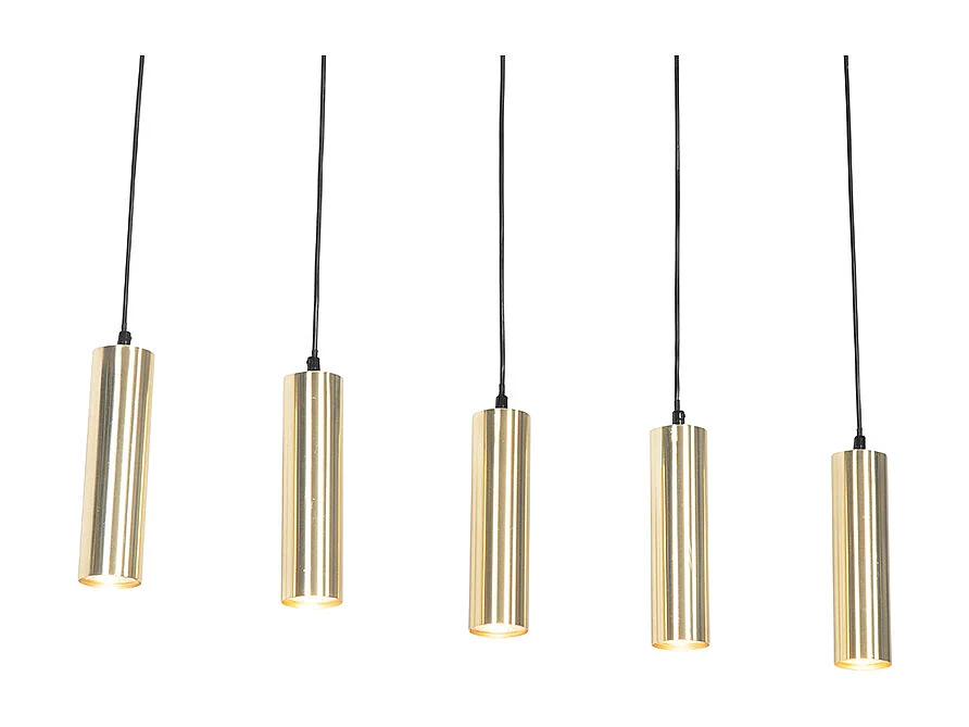 Suspension moderne en laiton 5 lumières - Jeana