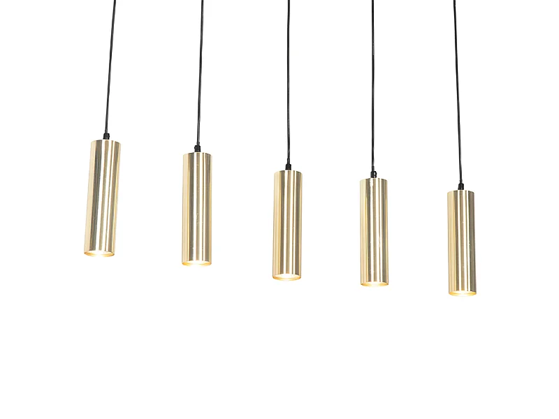 Suspension moderne en laiton 5 lumières - Jeana