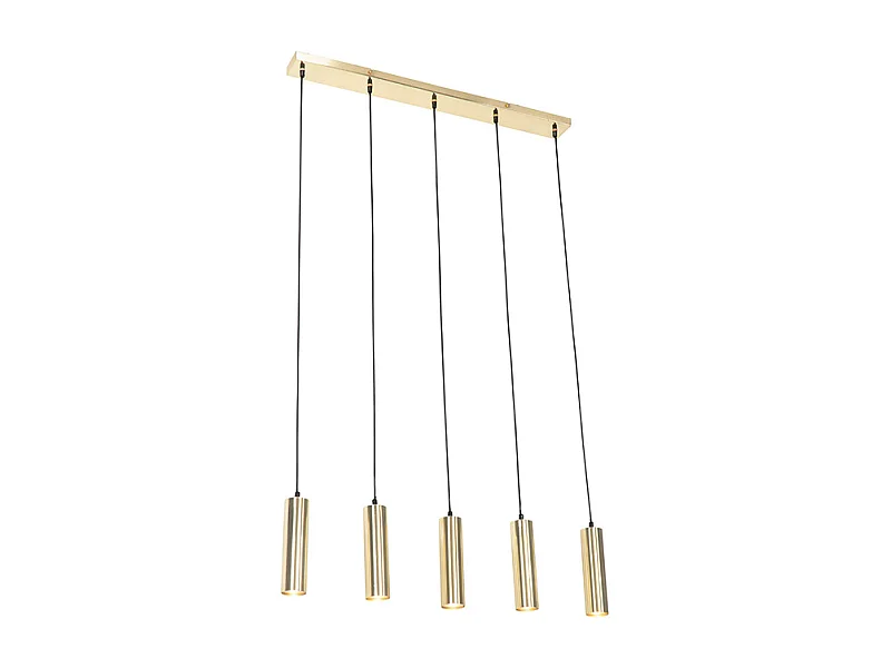 Suspension moderne en laiton 5 lumières - Jeana