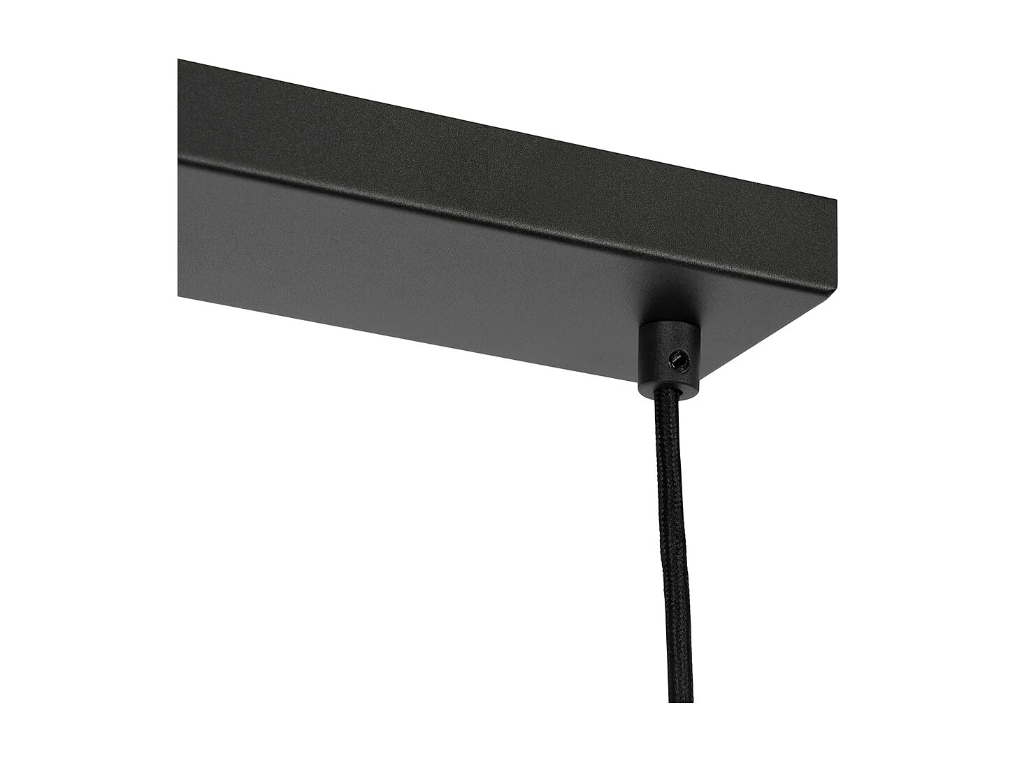 Suspension moderne noire avec verre opale 4 lumières - Drop