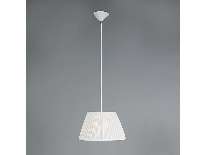 Lampe à suspension rétro blanche 35 cm - Plisse