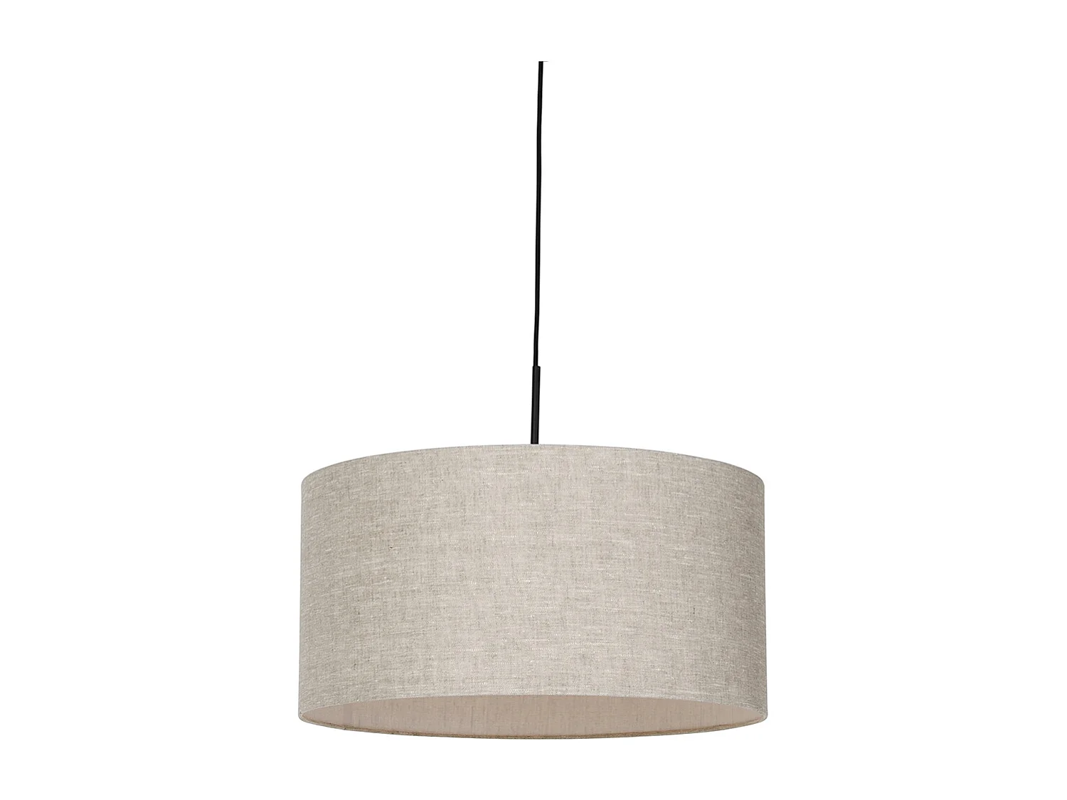 Lampe suspendue Country noire avec abat-jour beige 50 cm - Combi 1