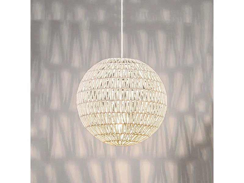 Lampe à suspension rétro blanche 40 cm - Lina Ball 40