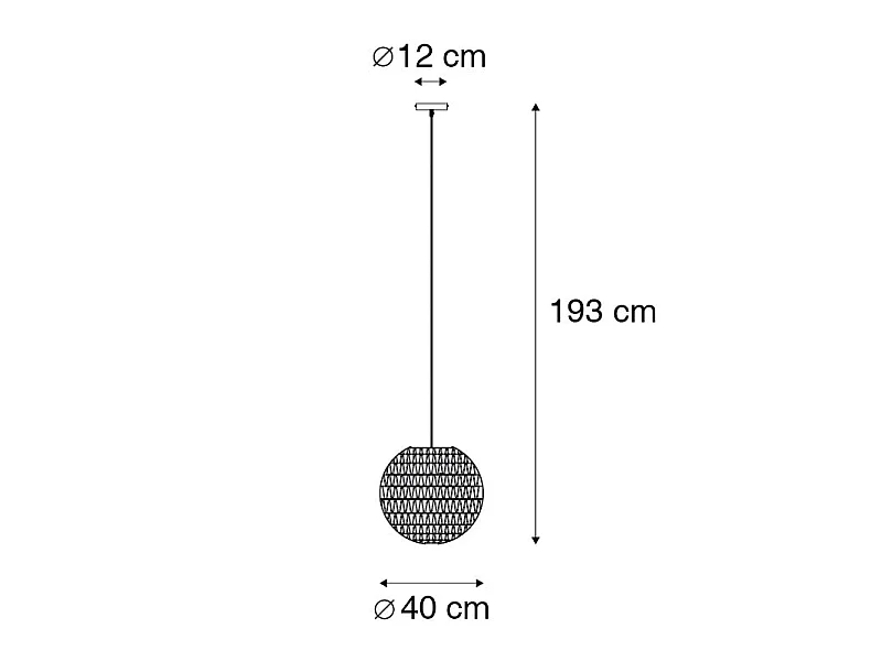Suspension rétro blanche 40 cm - Lina Ball 40