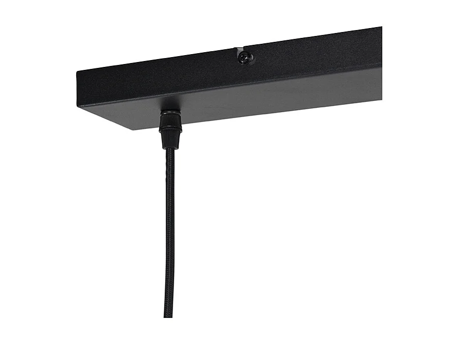 Suspension industrielle noire avec or 3 lumières - Magnax