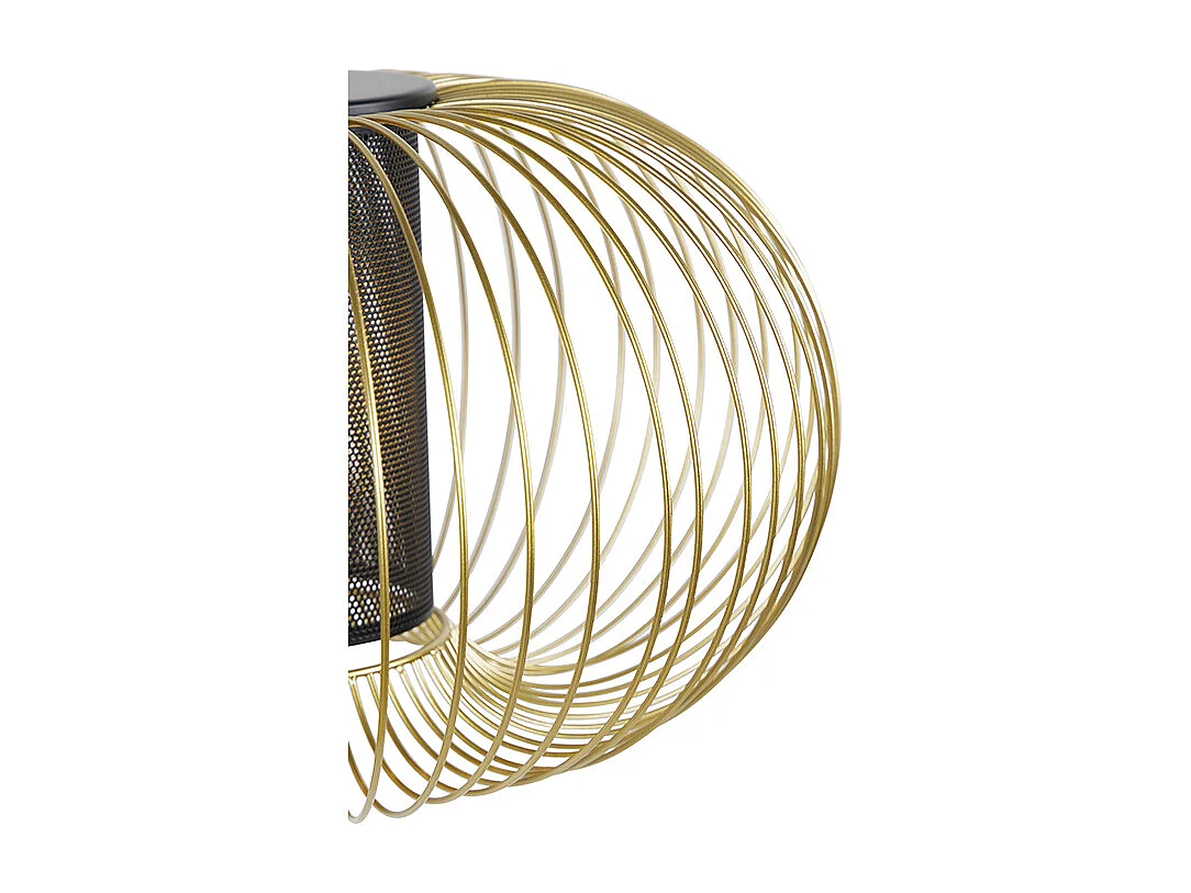 Lampe à suspension design or avec noir 50 cm - Marnie