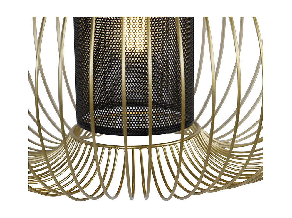 Suspension design dorée avec noir 50 cm - Marnie