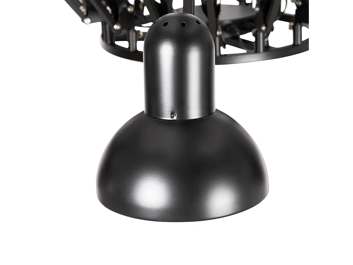 Suspension industrielle noire 16 lumières orientables - Hobby Spinne