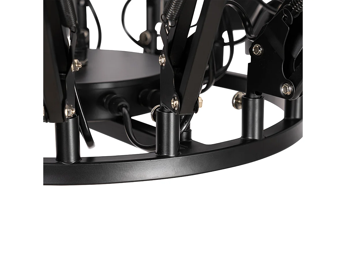 Suspension industrielle noire 16 lumières orientables - Hobby Spinne
