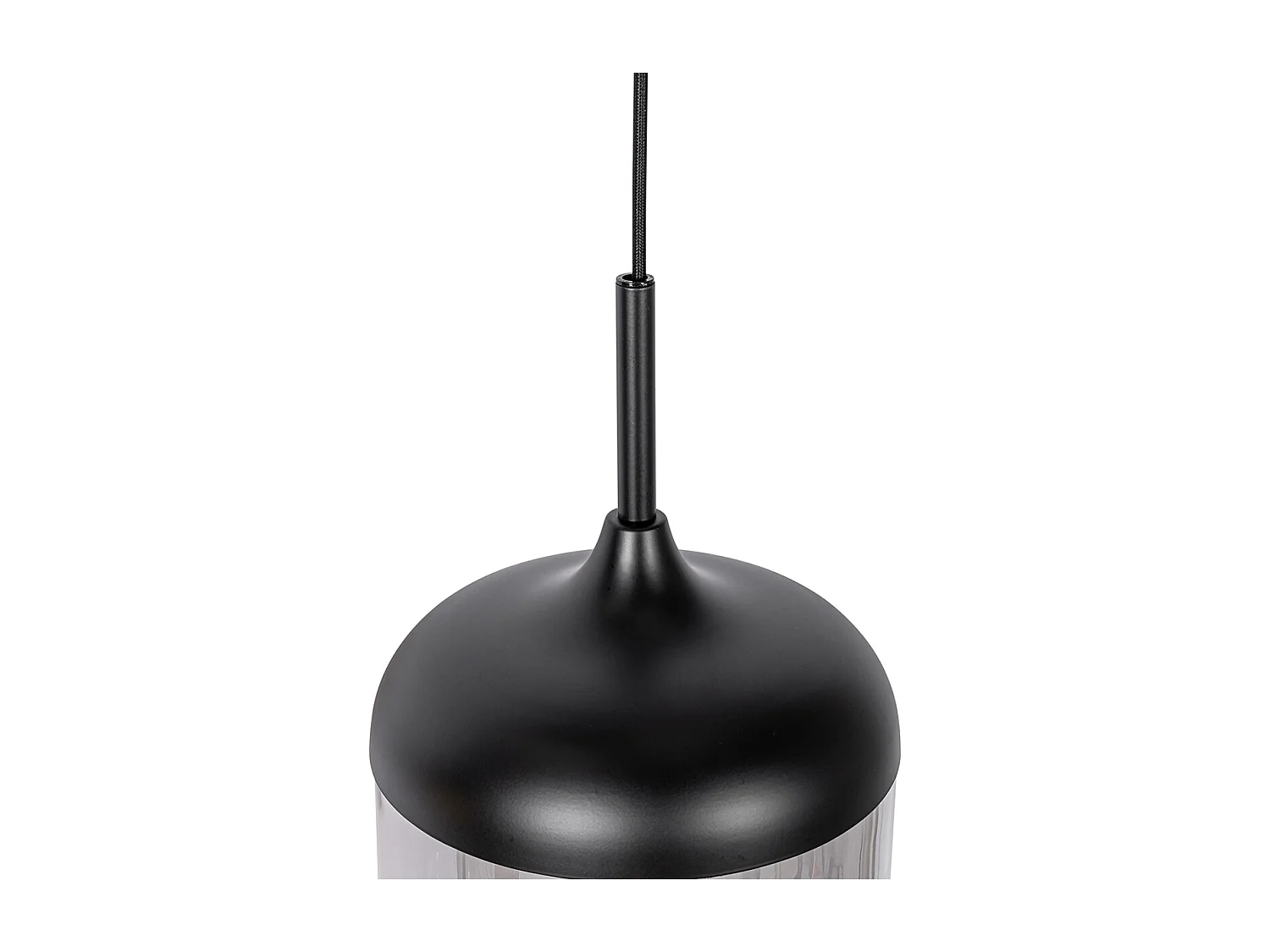 Suspension design noire avec or et verre fumé 3 lumières - Kyan