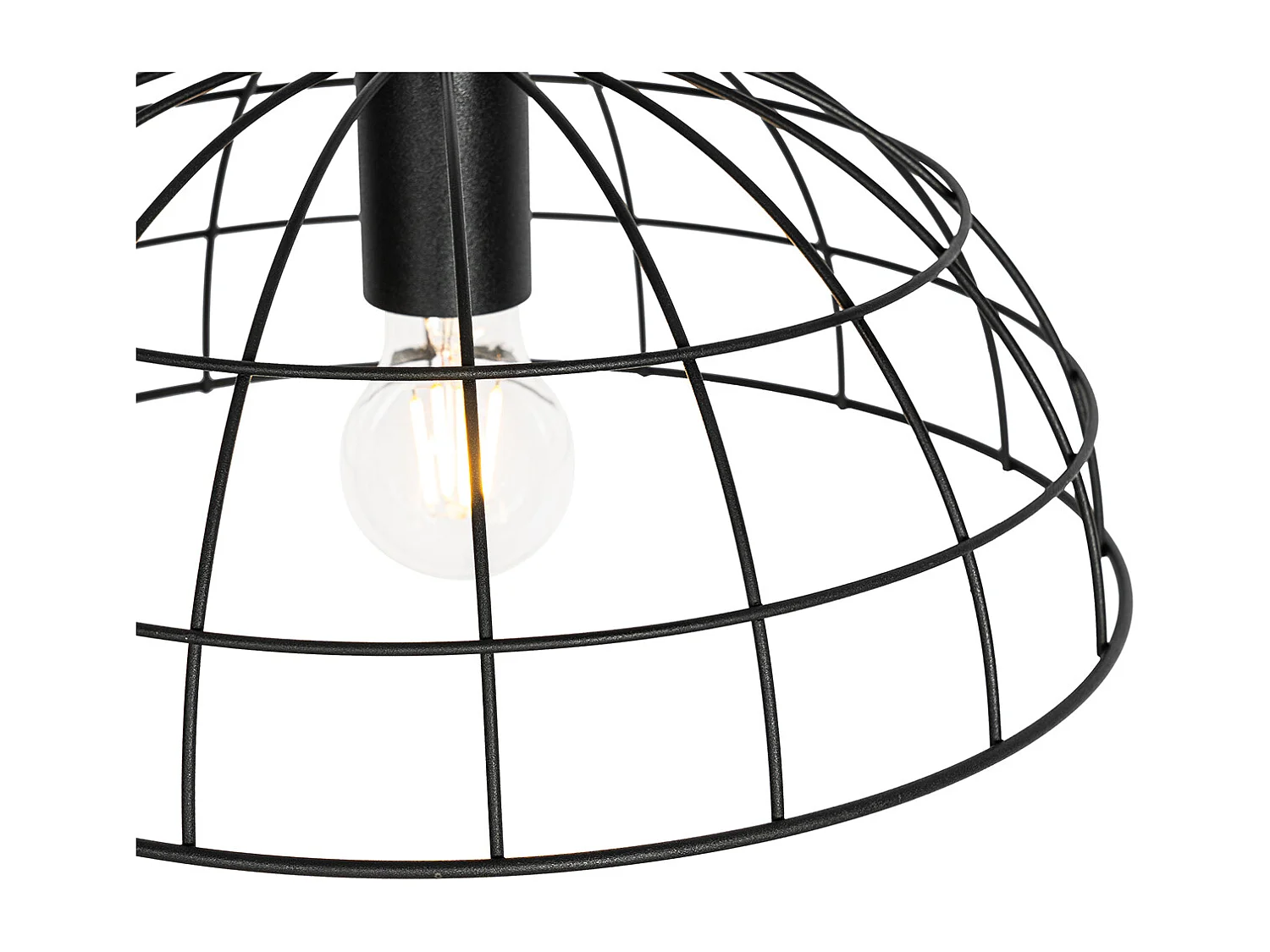 Lampe à suspension industrielle noire 2 lumières - Hanze