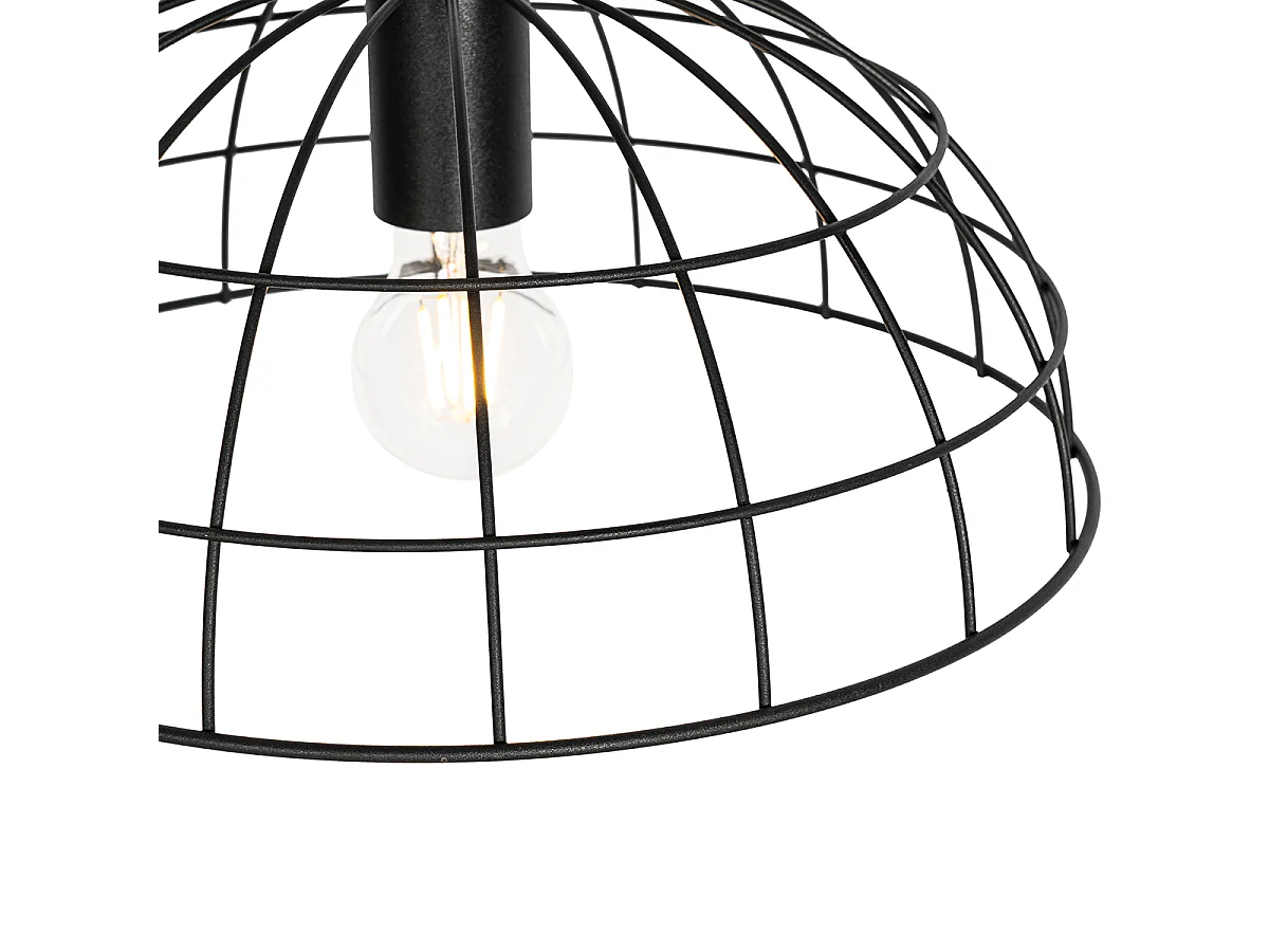 Suspension industrielle noire à 2 lumières - Hanze