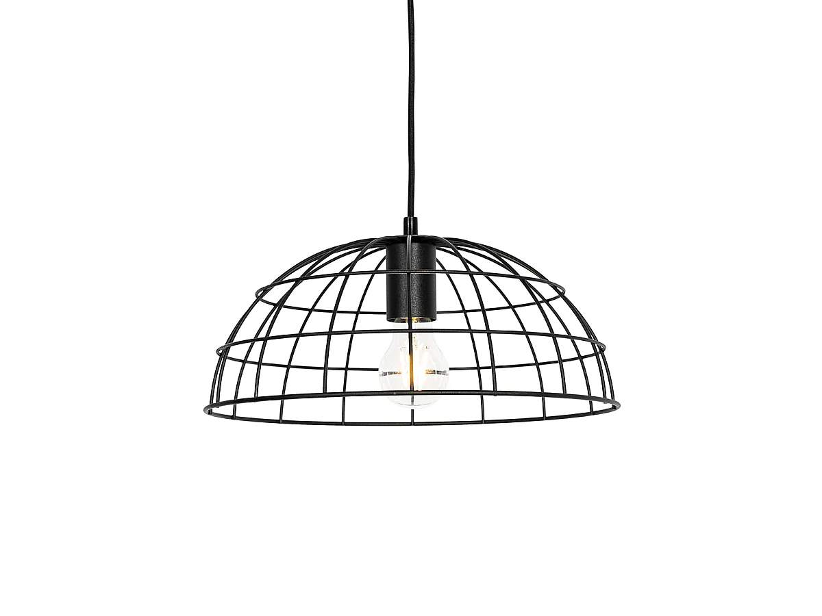 Suspension industrielle noire à 2 lumières - Hanze