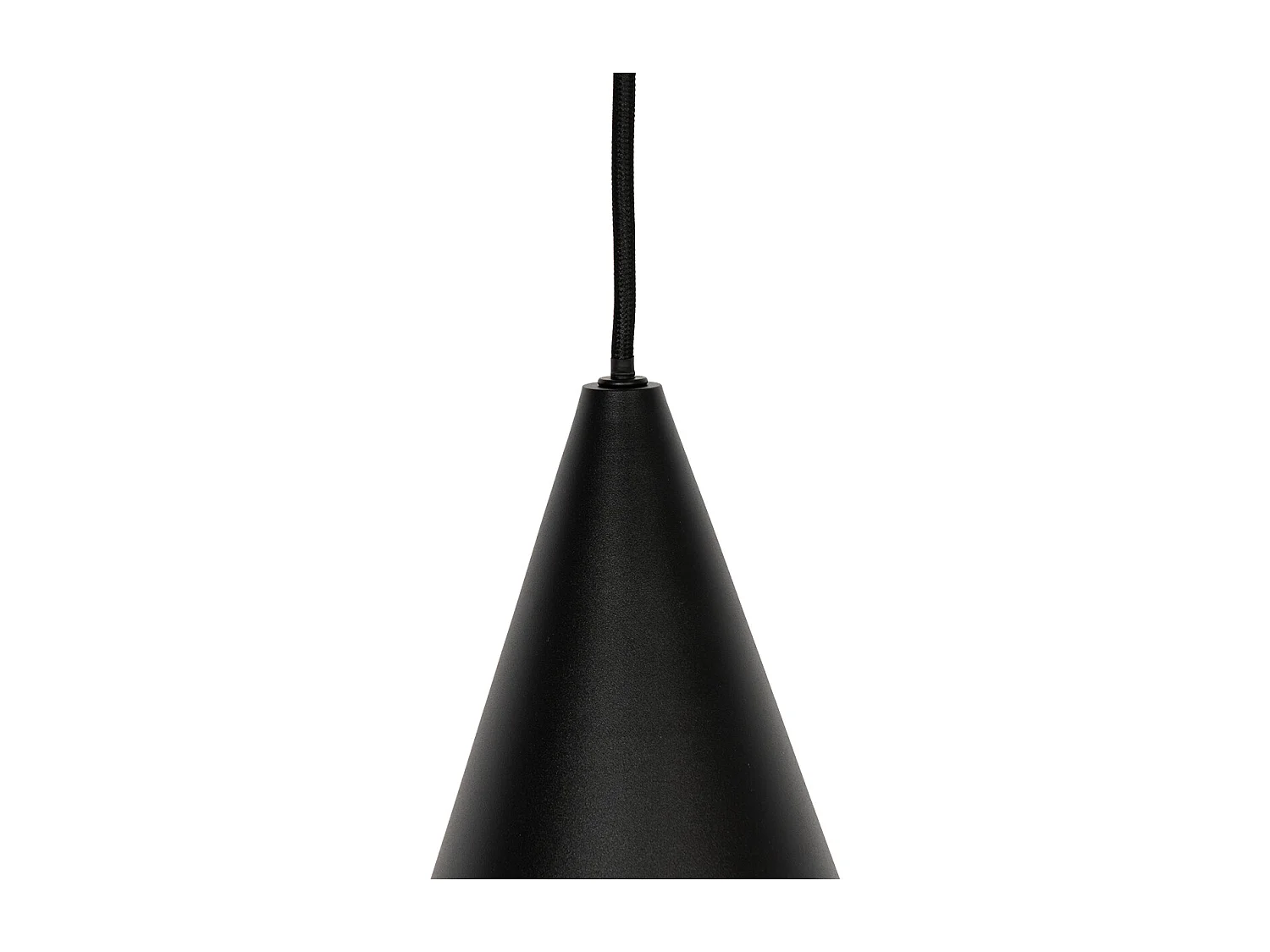 Suspension moderne noire avec verre opale - Drop