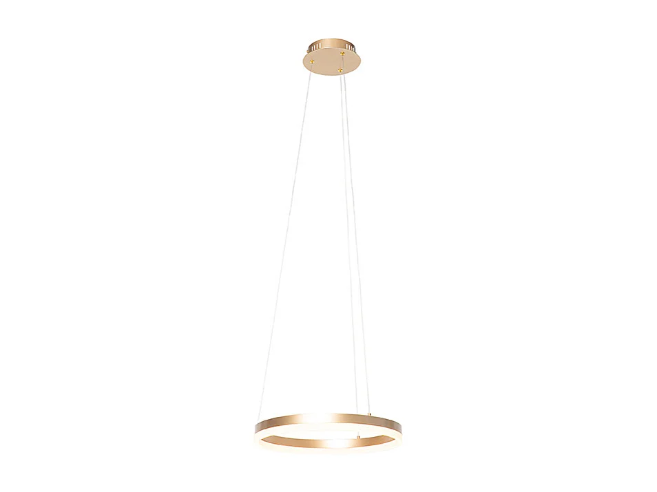 Suspension design dorée 40 cm avec LED intégrée à intensité variable 3 niveaux - Anello