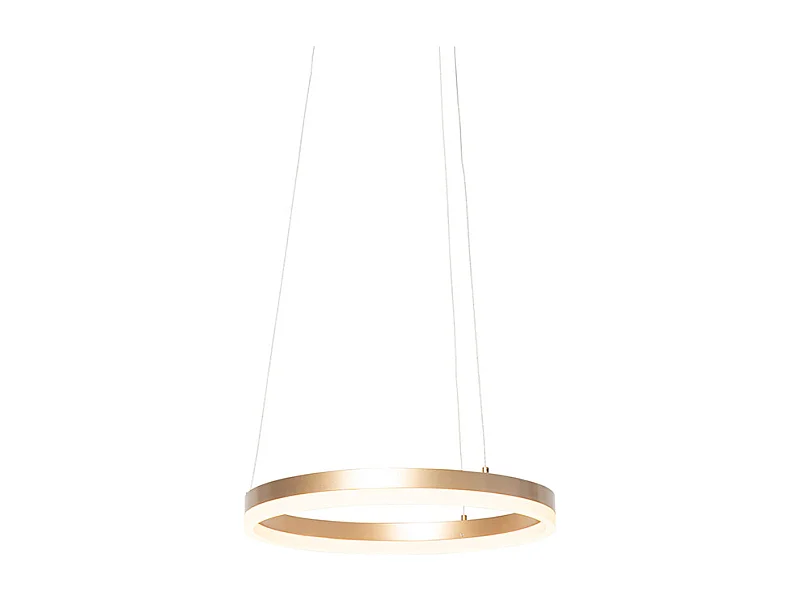 Suspension design dorée 40 cm avec LED intégrée à intensité variable 3 niveaux - Anello