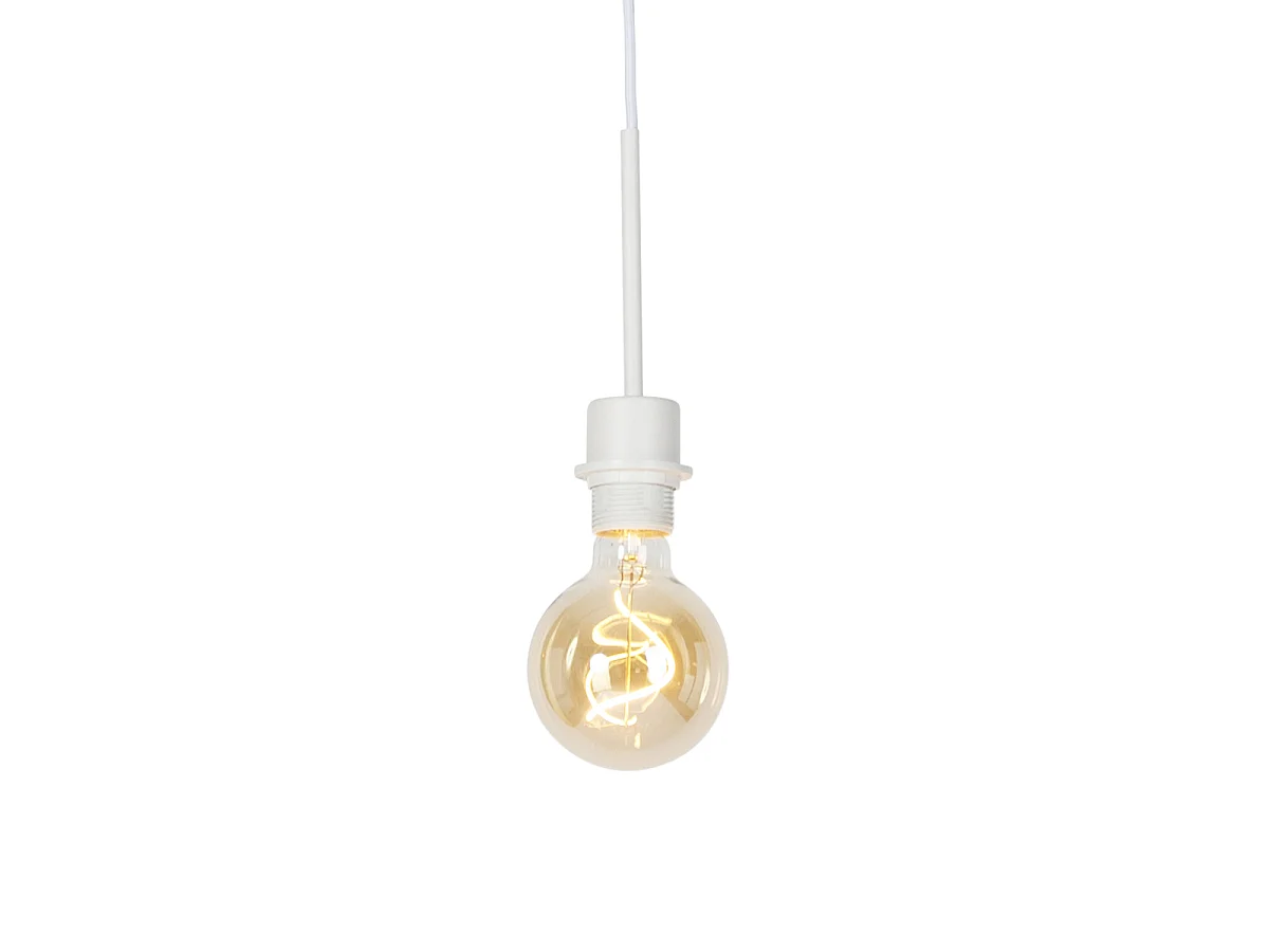 Suspension moderne blanche sans abat-jour - Combi 1