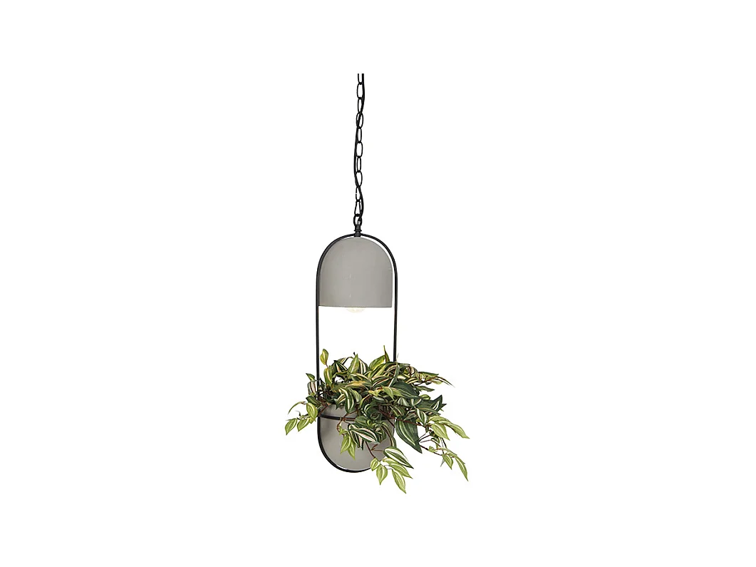 Lampe suspendue ronde végétale en béton - Faune A