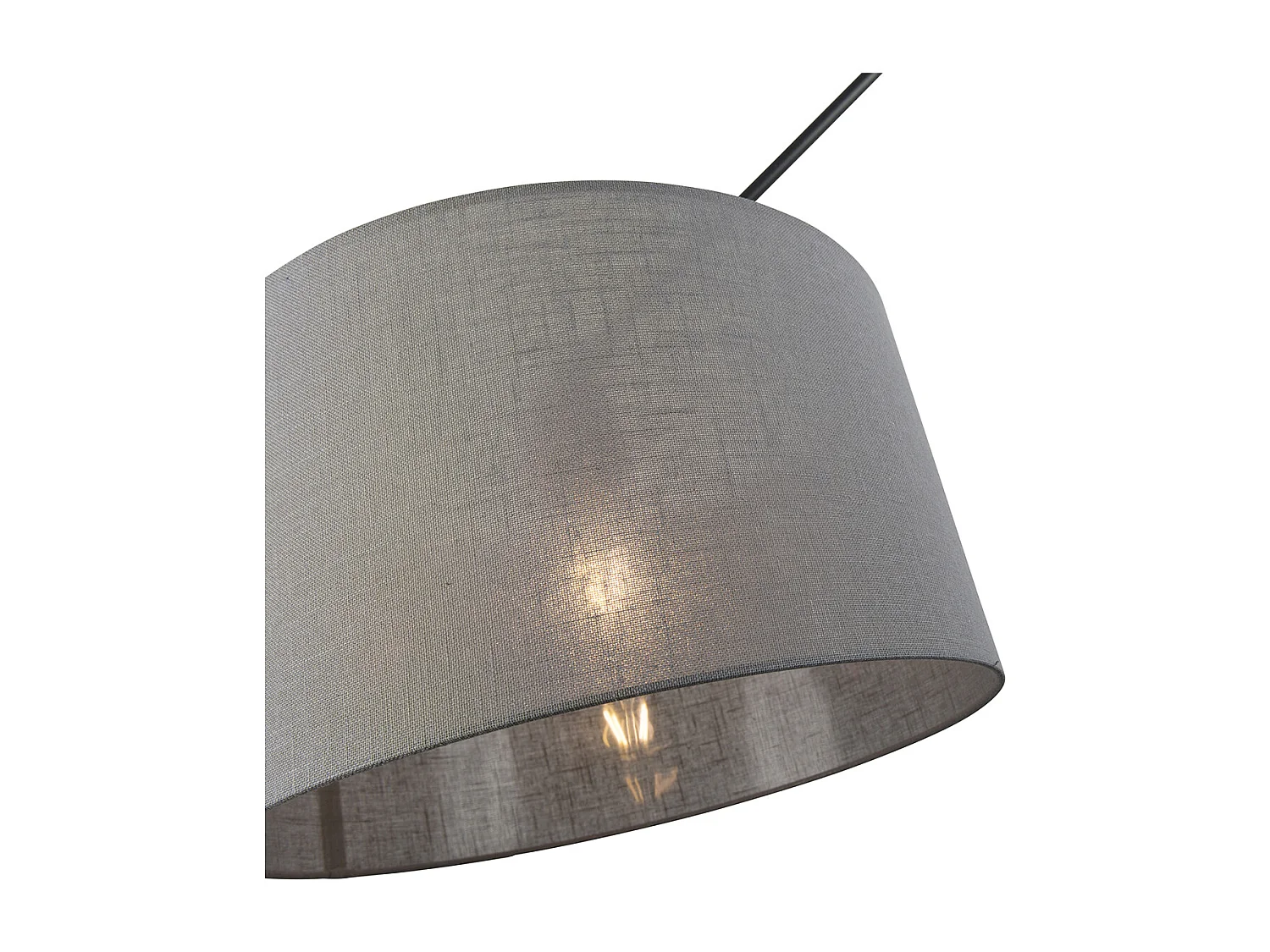 Lampe suspendue noir avec abat-jour 35 cm gris foncé réglable - Blitz I