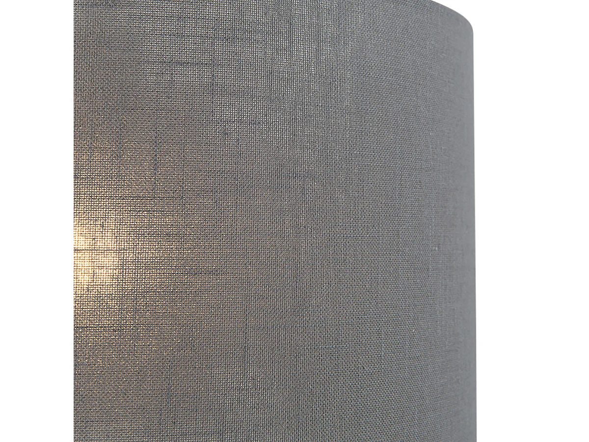 Lampe suspendue noir avec abat-jour 35 cm gris foncé réglable - Blitz I