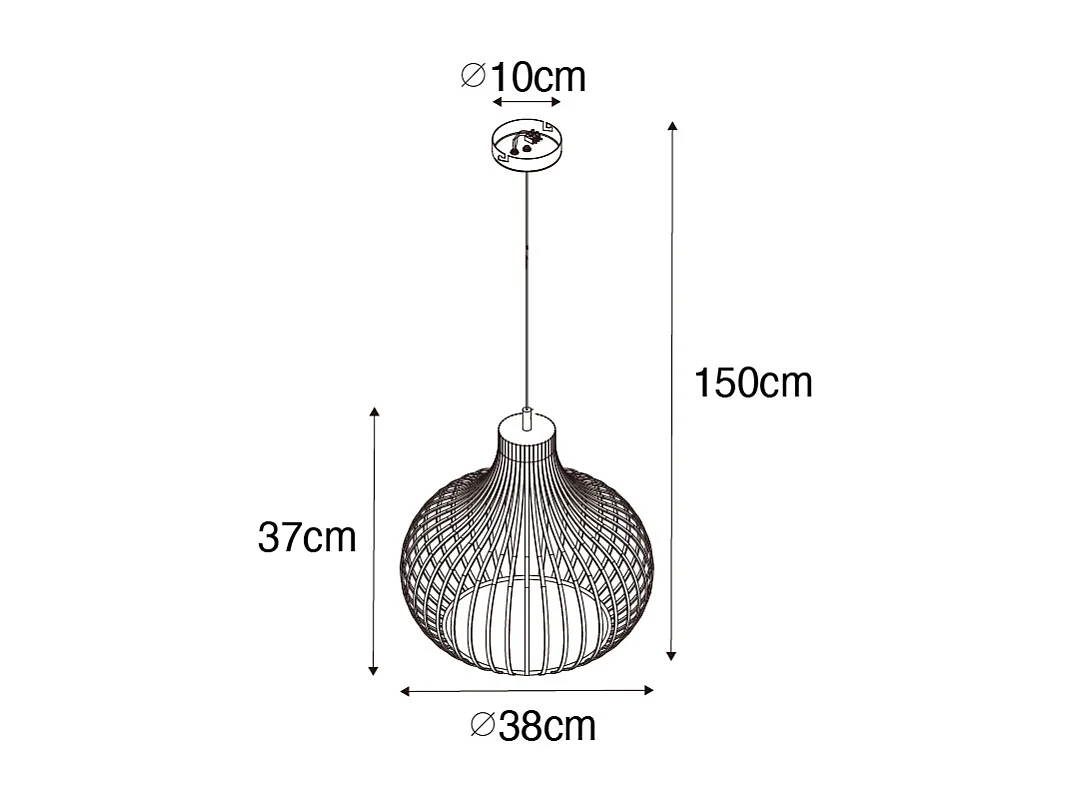 Suspension moderne marron 38 cm - Saffira