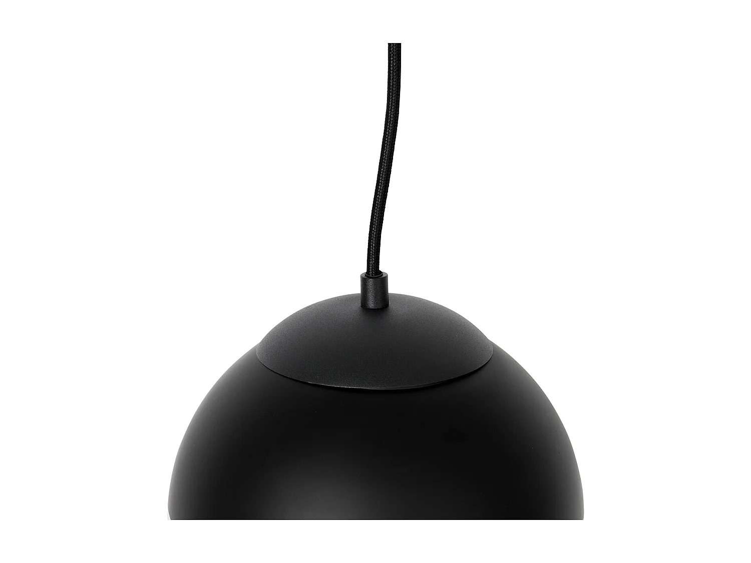 Suspension rétro noire avec verre transparent 20 cm - Eclipse