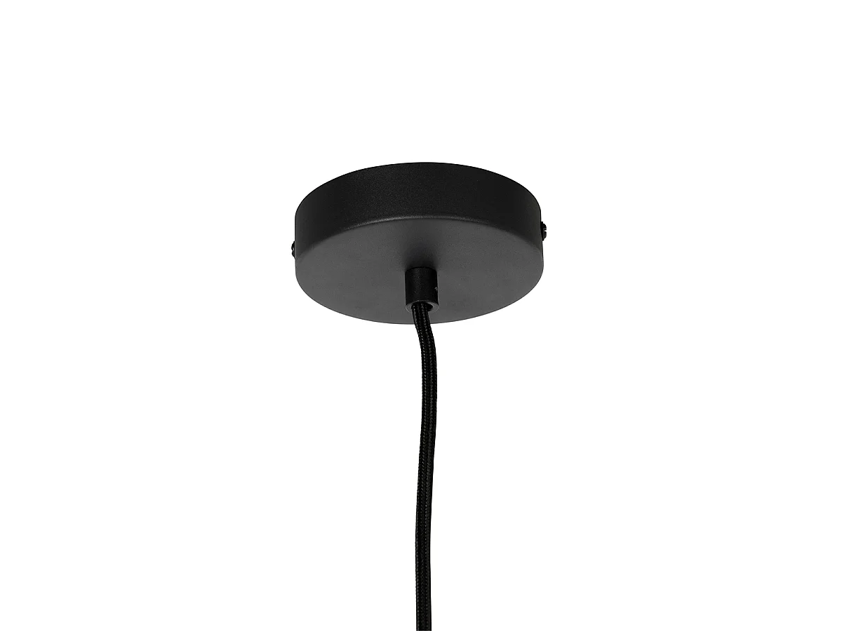 Suspension rétro noire avec verre transparent 20 cm - Eclipse