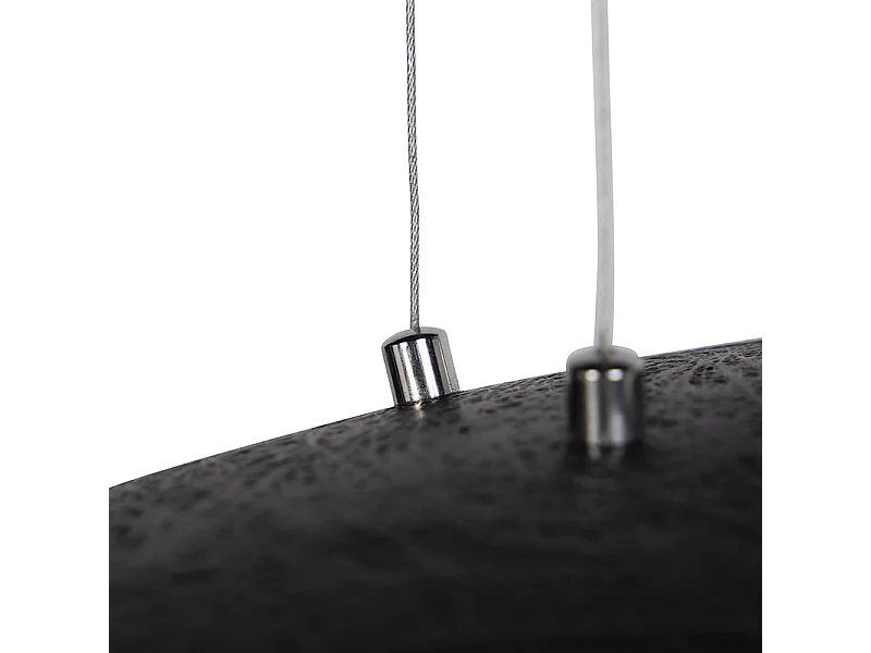 Lampe à suspension industrielle noire avec or 115 cm - Magna