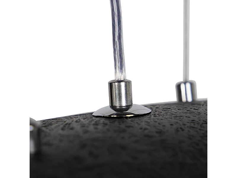 Lampe à suspension industrielle noire avec or 115 cm - Magna