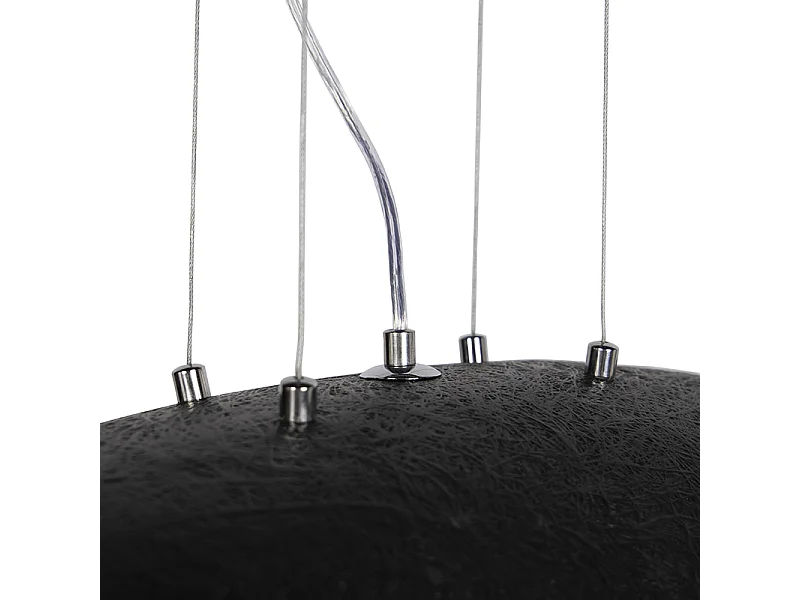 Lampe à suspension industrielle noire avec or 115 cm - Magna