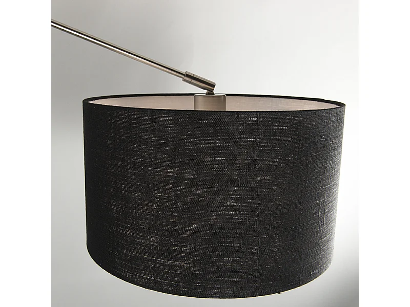 Lampe à suspension acier avec abat-jour 35 cm noir réglable - Blitz II