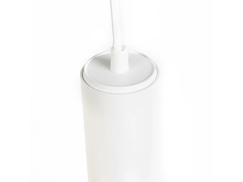 Lot de 2 lampes suspendues design blanc - Tuba small