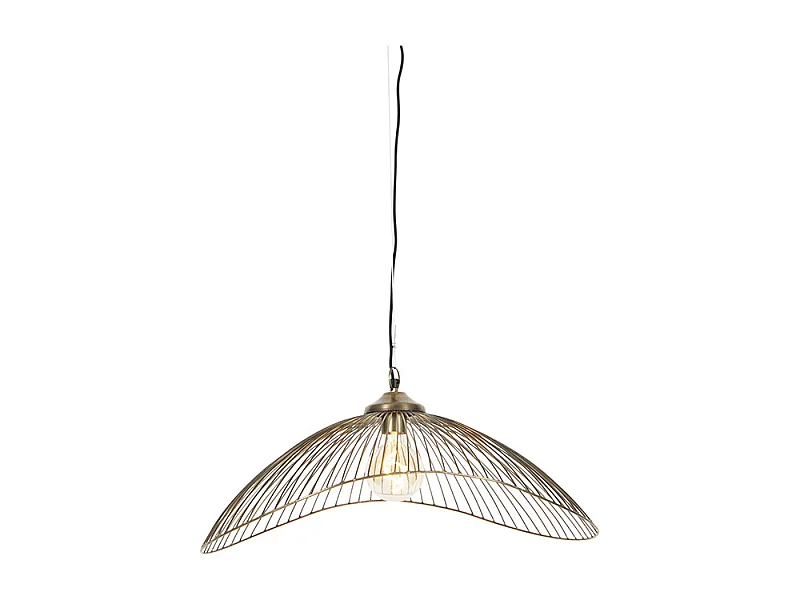Suspension design en laiton filaire 64cm - Pia
