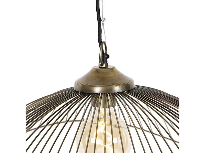 Suspension design en laiton filaire 64cm - Pia