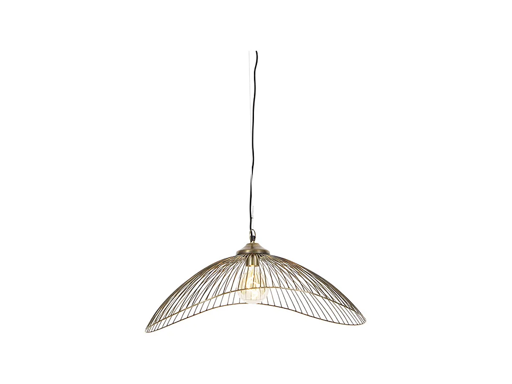 Suspension design en laiton filaire 64cm - Pia
