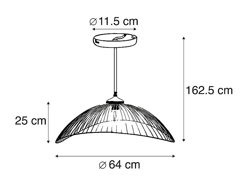Suspension design en laiton 64 cm - Pia