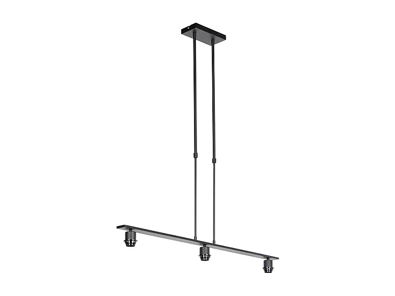 Suspension noire sans abat-jour - Combi 3 Deluxe