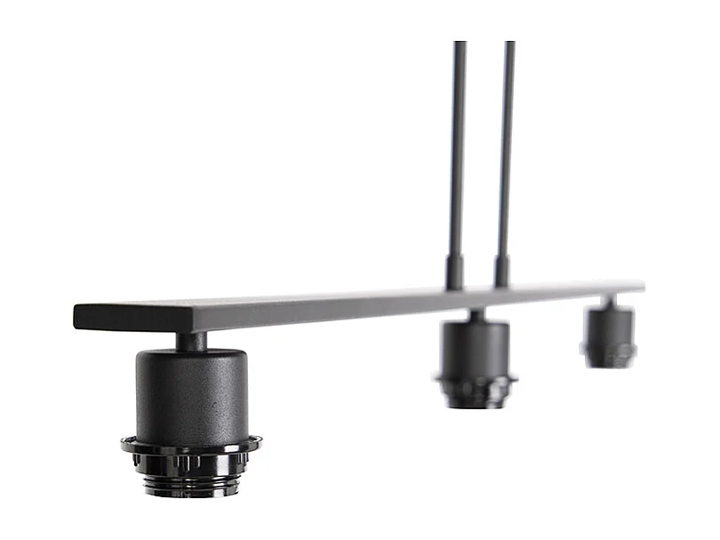 Lampe suspendue noir sans abat-jour - Combi 3 Deluxe