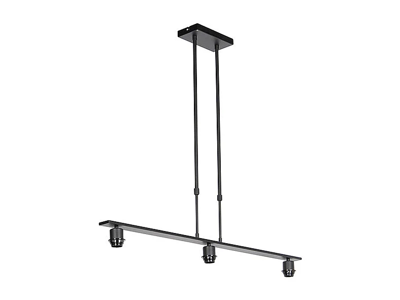 Lampe suspendue noir sans abat-jour - Combi 3 Deluxe