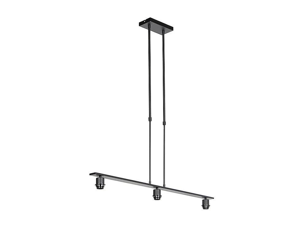 Suspension noire sans abat-jour - Combi 3 Deluxe