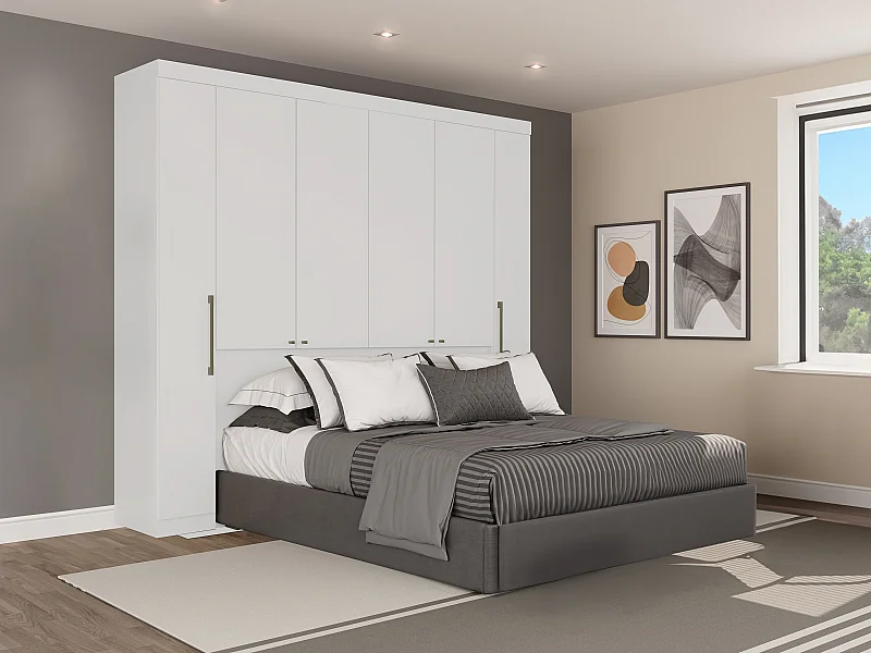 Armadio a ponte L206 cm Bianco  - ANTERO