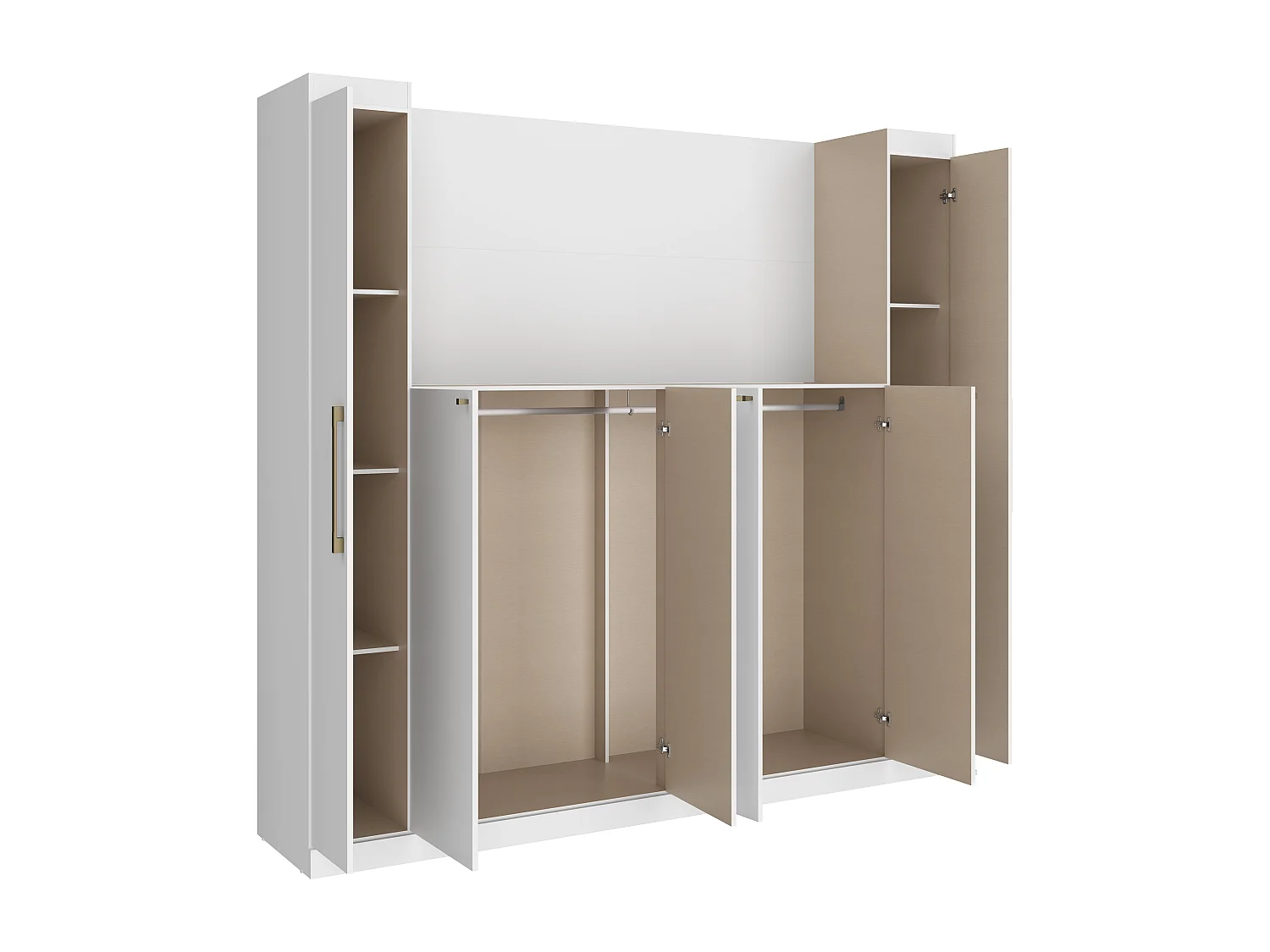 Armadio a ponte L206 cm Bianco  - ANTERO