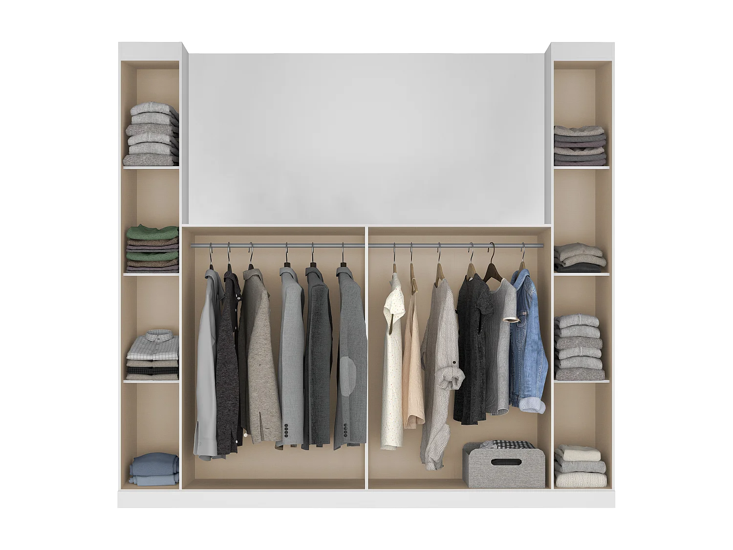 Armadio a ponte L206 cm Bianco  - ANTERO