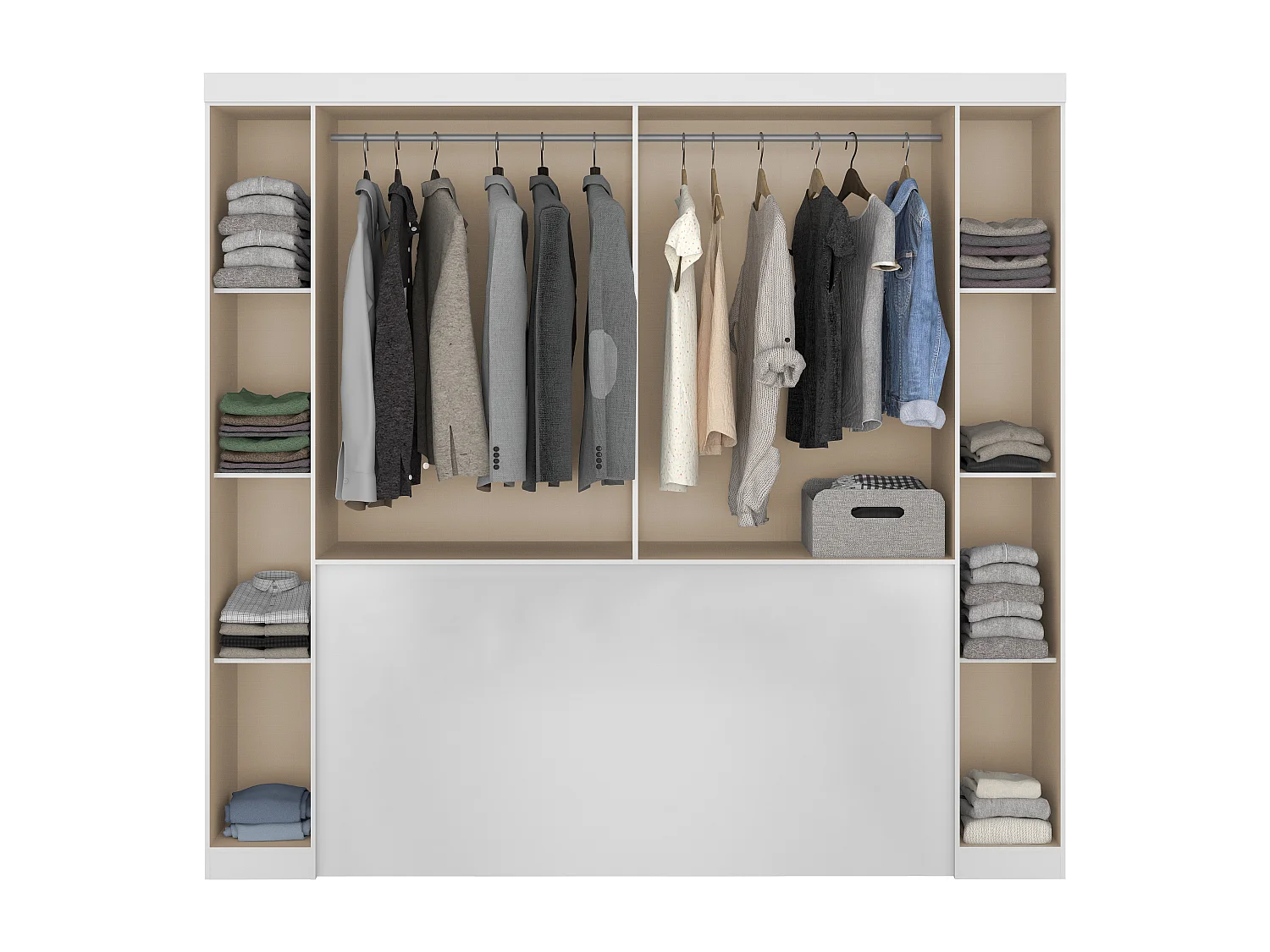 Armadio a ponte L206 cm Bianco  - ANTERO