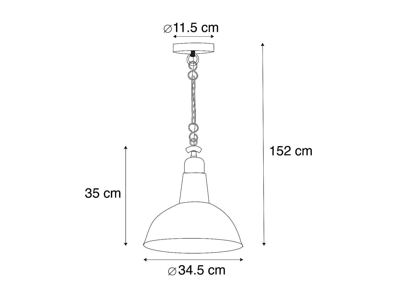 Suite de 2 suspensions vintage cuivre - Goliath Large