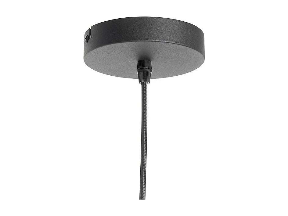 Suspension Art Déco noire avec verre doré 33 cm - Pallon