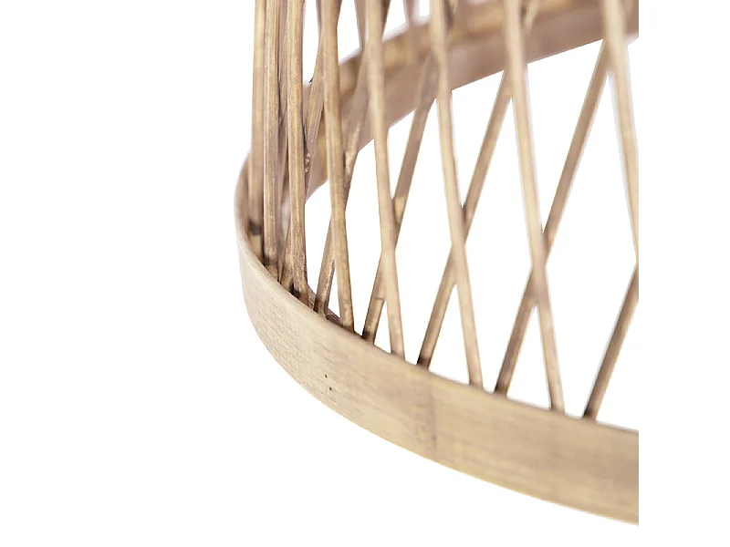 Suspension style campagnard corde avec rotin - Calamus