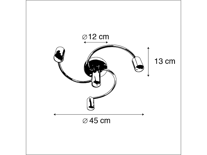 Plafonnier Art déco en laiton 4 lumières - Facil