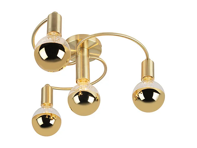 Plafonnier Art déco en laiton 4 lumières - Facil