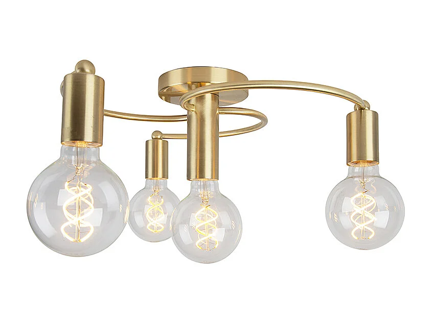 Plafonnier Art déco en laiton 4 lumières - Facil